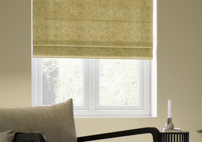 William Morris Marigold Velvet, Ochre - Roman Blind - Image 5